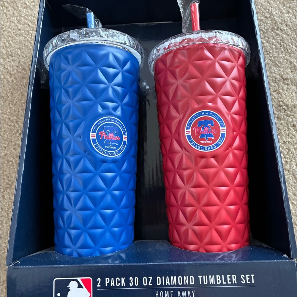 Philadelphia Phillies 2-Pack Diamond Tumbler Set - Blue & Red